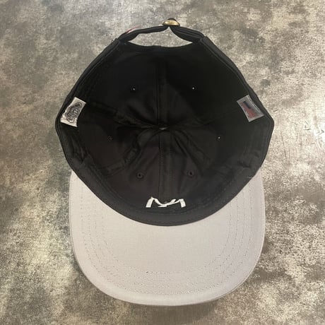 別注クーパーズタウンNYB_LIGHTGRAY刺繍 WASHED CAP TWO-TONE(BLACK/LIGHTGRAY) USED加工 C-18