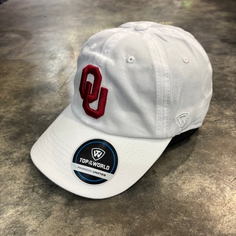 USA買付　Oklahoma Sooners Top of the World Staple Adjustable Hat - White　US-22