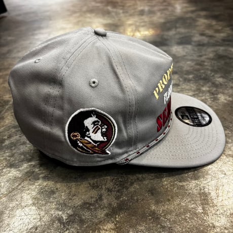 USA買付 NEW ERA FLORIDA STATE SEMINOLES “PROPERTY OF” THE GOLFER SNAPBACK CAP GRAY NEWERA-73