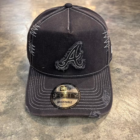 USA買付 Atlanta Braves 'Distressed And Worn' 9FORTY A-Frame NEWERA-54