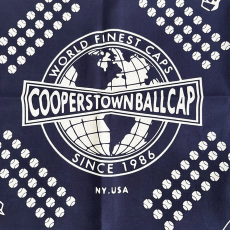 COOPERSTOWN BALL CAP MADE IN USA BASEBALL BANDANA - NAVY　B-01