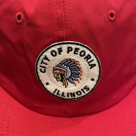 クーパーズタウン CITY OF PEORIA ILLINOIS_WASHED CAP (RED) USED加工