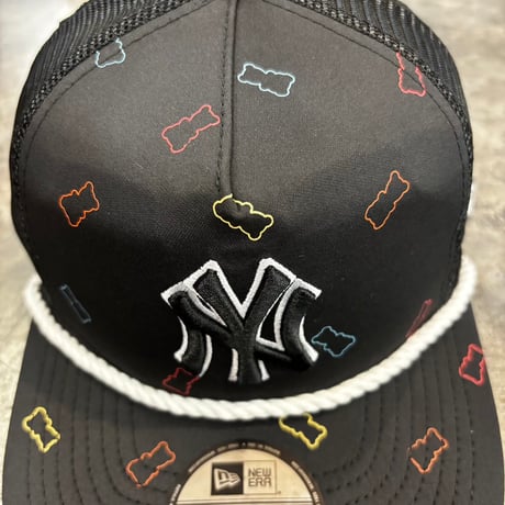 USA買付  NEW YORK YANKEES GUMMY GOLFER TRUCKER CAP BLACK　NEWERA -91