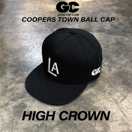 別注 クーパーズタウン HIGH CROWN×GOOD CAP CLUB LA_ CAP(BLACK) C-114
