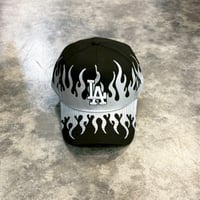 USA買付 Los Angeles Dodgers 'Metallic Flames' 9FORTY A-Frame Snapback　BLACK/SILVER   NEWERA -17