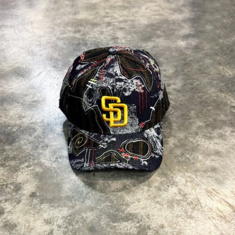 USA買付 San Diego Padres 'Running Stitch' 9FORTY A-Frame Snapback NEWERA -46