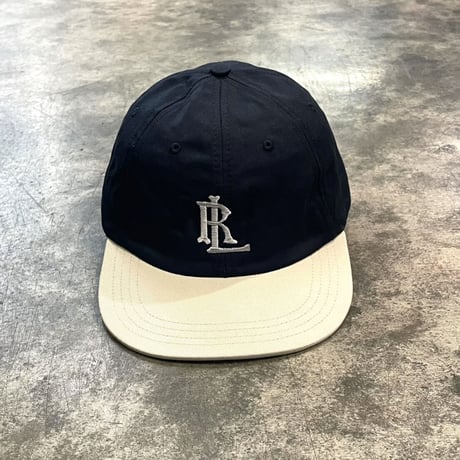 別注クーパーズタウンLRS21_ LIGHTGRAY刺繍WASHED CAP TWO-TONE(NAVY/STONE) USED加工 C-21