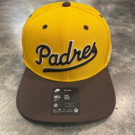 NIKE SanDiego PadresYELLOW/BROWN Cooperstown Collection Snapback DEEP  カーブバイザー N-128