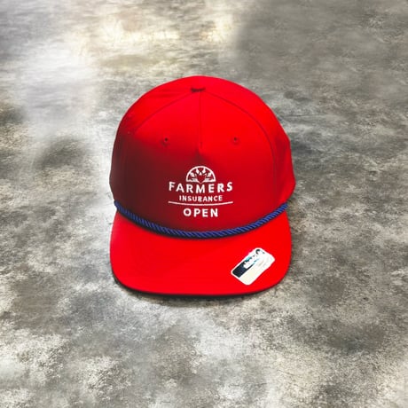 USA買付　Farmers Insurance Open Ahead Colonial Snapback Hat - Red   US-61