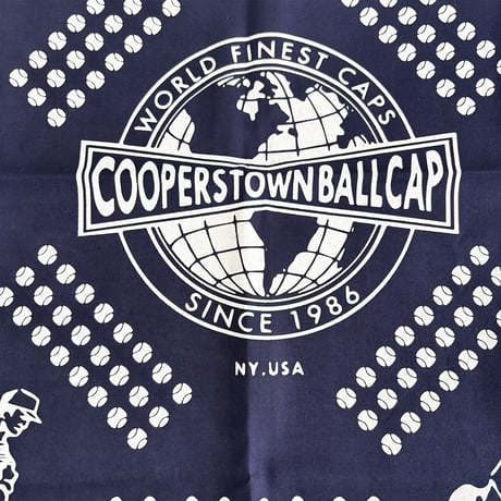 COOPERSTOWN BALL CAP MADE IN USA BASEBALL BANDANA - NAVY　B-01