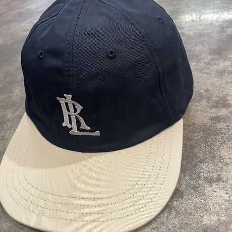 別注クーパーズタウンLRS21_ LIGHTGRAY刺繍WASHED CAP TWO-TONE(NAVY/STONE) USED加工 C-21