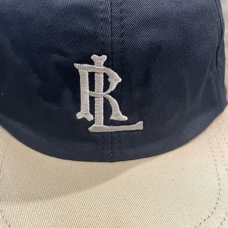 別注クーパーズタウンLRS21_ LIGHTGRAY刺繍WASHED CAP TWO-TONE(NAVY/STONE) USED加工 C-21