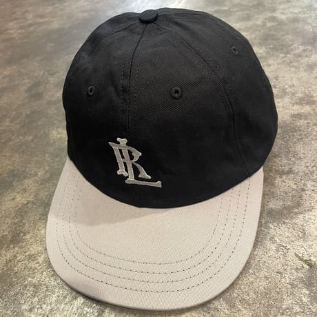 別注クーパーズタウンLRS21_ LIGHTGRAY刺繍WASHED CAP TWO-TONE(BLACK/LIGHTGRAY) USED加工 C-20