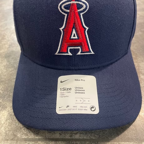 USA限定  NIKE×  Los Angeles Angels日本未発売モデルNAVY DEEP カーブバイザーNIKE PRO N-77