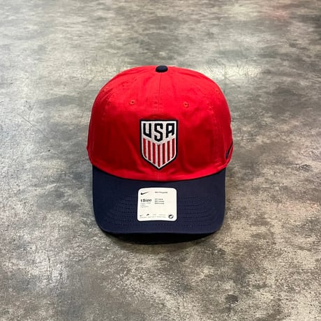 USA限定　USMNT Nike Campus Adjustable Hat - Red/Navy N-44