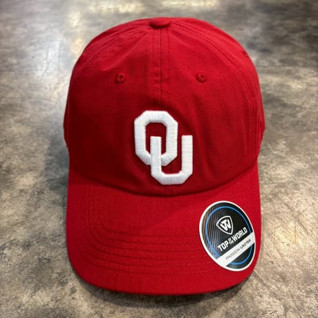 USA買付　Oklahoma Sooners Top of the World Staple Adjustable Hat - RED　US-27