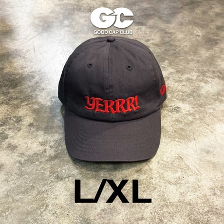 GC-YERRR! Cotton Cap L/XL CHARCOAL/RED GC-17