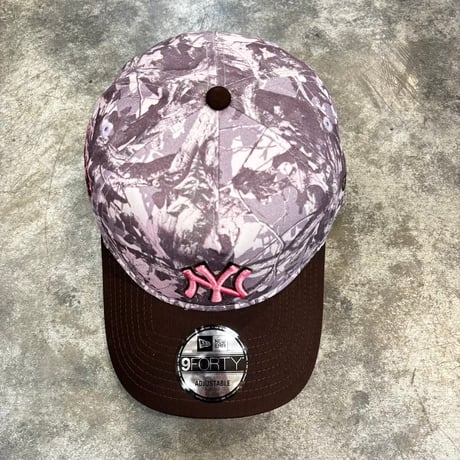 USA買付    New York Yankees  Realtree Camo Brown Visor 9FORTY A-Frame Adjustable Cap　NEWERA -80