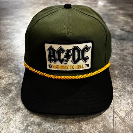 USA買付　merican Needle AC/DC HIGHWAY TO HELL Rope Cap Olive/Black AN-24