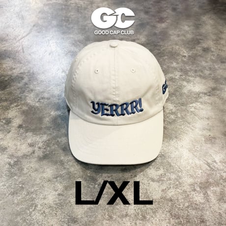 GC-YERRR! Cotton Cap L/XL  IVORY/SMOKY BLUE GC-16