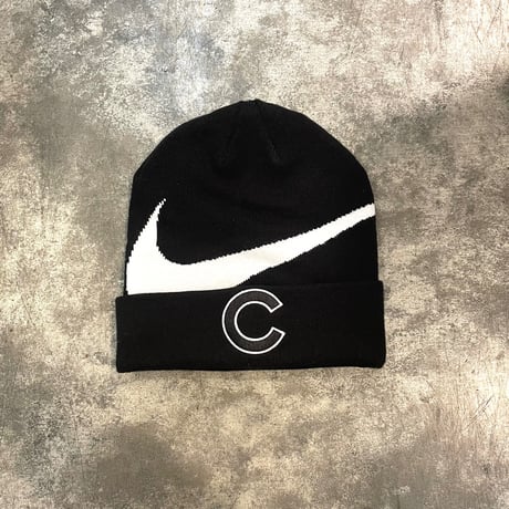 日本未発売モデル　NIKE×Chicago Cubs SWOOSH PEAK CUFFED KNIT/BLACK N-108