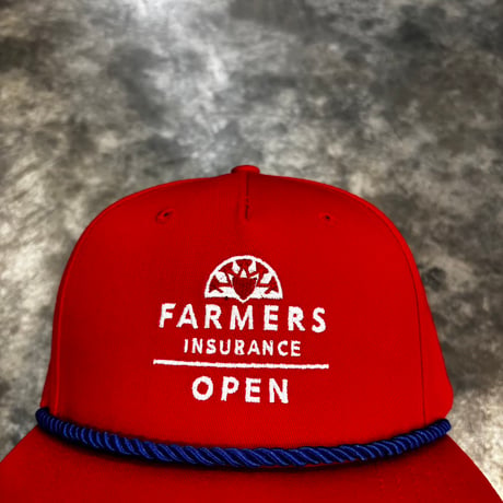 USA買付　Farmers Insurance Open Ahead Colonial Snapback Hat - Red   US-61