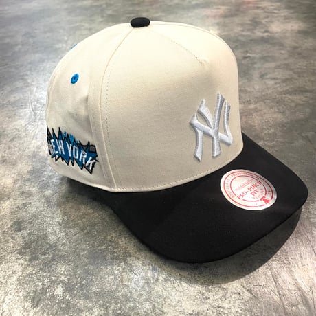 日本未発売モデル  Mitchell &Ness YANKEES collection カーブバイザー STONE/BLACK M-06