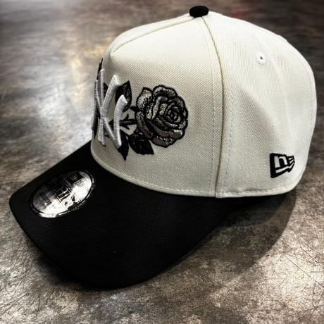 USA買付  New York Yankees Rose Embroidery Subway Series  – Ivory/Black　NEWERA -77