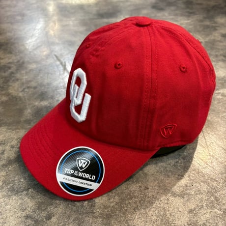 USA買付　Oklahoma Sooners Top of the World Staple Adjustable Hat - RED　US-27