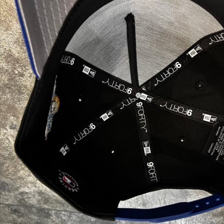 USA買付  Los Angeles Dodgers Lightning Logo 9FORTY A-Frame Adjustable Cap Black/Royal Blue 　NEWERA -83