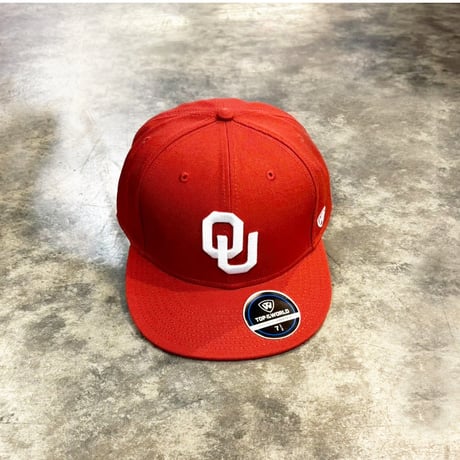 USA買付　Oklahoma Sooners Top of the World Team Color Fitted Hat - RED 7 2/1 (59.6cm)　US-23
