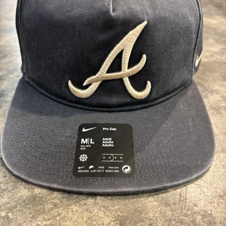 USA買付  Atlanta Braves Nike Monotone Pro Adjustable Hat - Anthracite N-186