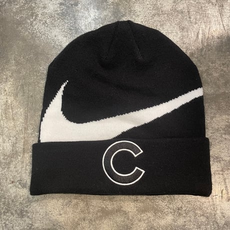 日本未発売モデル　NIKE×Chicago Cubs SWOOSH PEAK CUFFED KNIT/BLACK N-108
