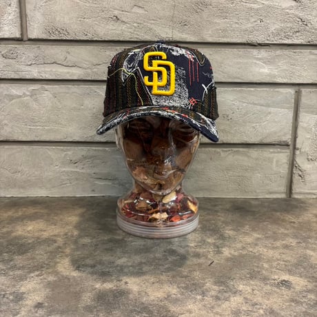 USA買付 San Diego Padres 'Running Stitch' 9FORTY A-Frame Snapback NEWERA -46