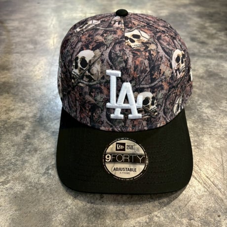 USA買付　Los Angeles Dodgers 'Camo Skulls' 9FORTY A-Frame Snapback NEWERA -18