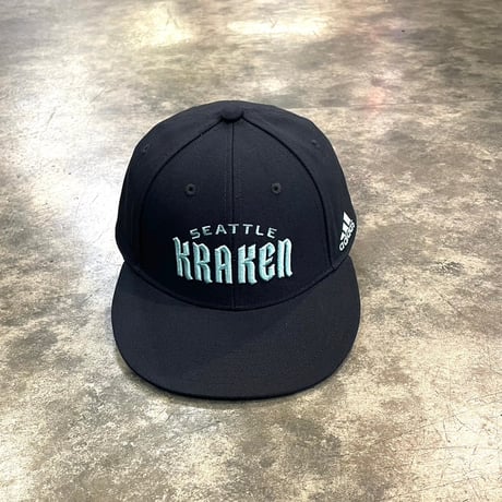 USA買付　Seattle Kraken adidas Team Snapback Hat - Deep Sea Blue　US-06