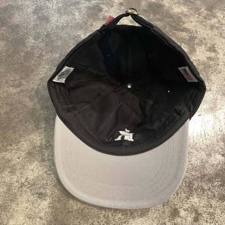 別注クーパーズタウンLRS21_ LIGHTGRAY刺繍WASHED CAP TWO-TONE(BLACK/LIGHTGRAY) USED加工 C-20