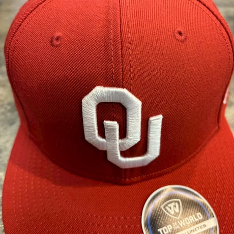 USA買付　Oklahoma Sooners Top of the World Team Color Fitted Hat - RED 7 2/1 (59.6cm)　US-23