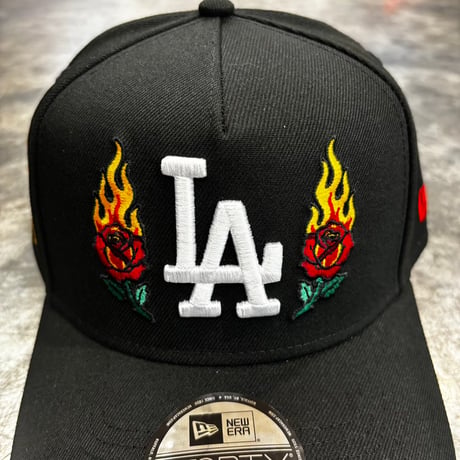 USA買付　Los Angeles Dodgers Flaming Rose 9FORTY A-Frame  Japanese Lantern Side Patch 　NEWERA -84