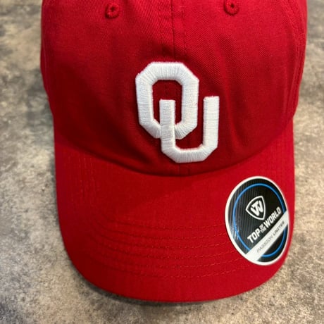 USA買付　Oklahoma Sooners Top of the World Staple Adjustable Hat - RED　US-27