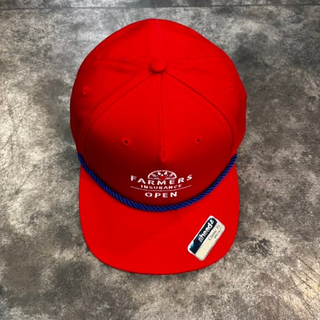 USA買付　Farmers Insurance Open Ahead Colonial Snapback Hat - Red   US-61