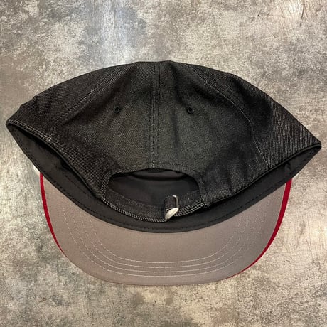 HOMERUN 5PANEL strike cap BLACKDENIMU/RED