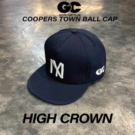 別注 クーパーズタウン HIGH CROWN×GOOD CAP CLUB NY_ CAP (NAVY) C-112