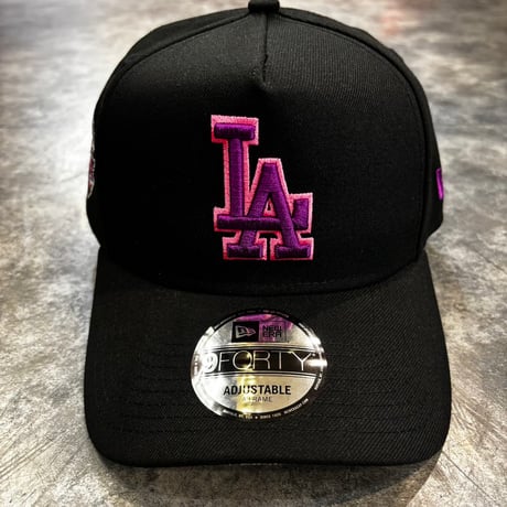 USA買付 Los Angeles Dodgers 9FORTY A-Frame Cap Black with 2025 World Series Champions Patch　NEWERA -85