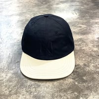 別注クーパーズタウンNYB_NAVY刺繍 WASHED CAP TWO-TONE(NAVY/STONE) USED加工 C-17