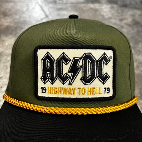 USA買付　merican Needle AC/DC HIGHWAY TO HELL Rope Cap Olive/Black AN-24