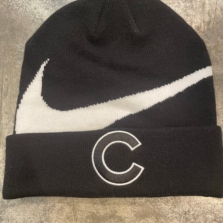 日本未発売モデル　NIKE×Chicago Cubs SWOOSH PEAK CUFFED KNIT/BLACK N-108