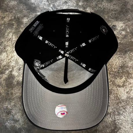 USA買付   New York Mets Black Rose Embroidery 9FORTY A-Frame Adjustable Cap Black/Grey　NEWERA -82