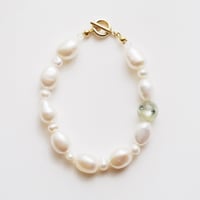 baroque pearls bracelet col.green