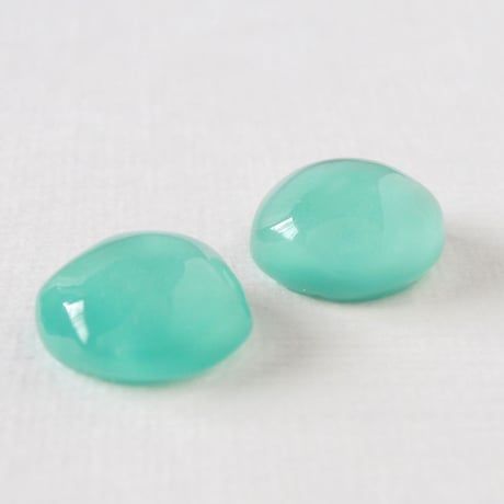 ガラスカボション ×2pcs/ガーリー・クリア